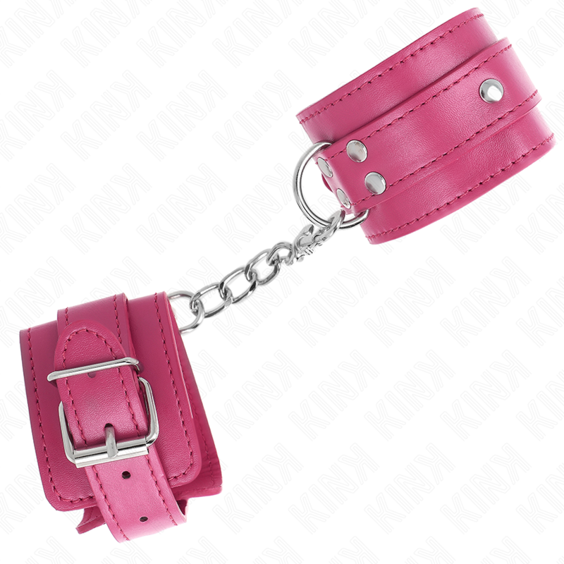 Kink – 3 D-Ring Handgelenkfesseln Verstellbar Rosa 17,5-25 Cm x 6 Cm