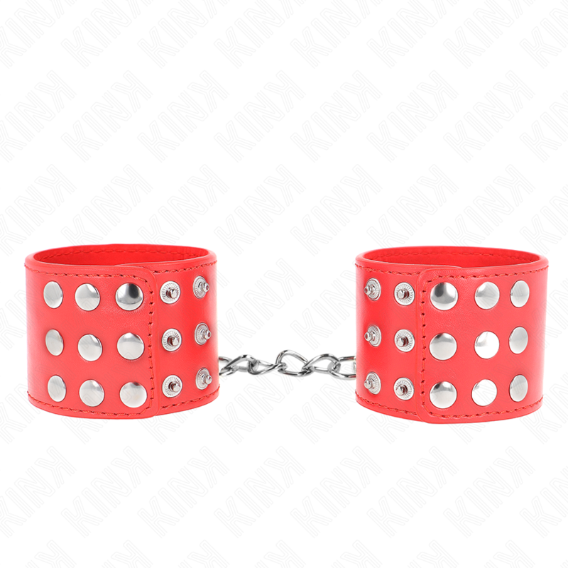 Kink – Handgelenkfesseln mit Druckverschluss Rot Verstellbar 19-24...