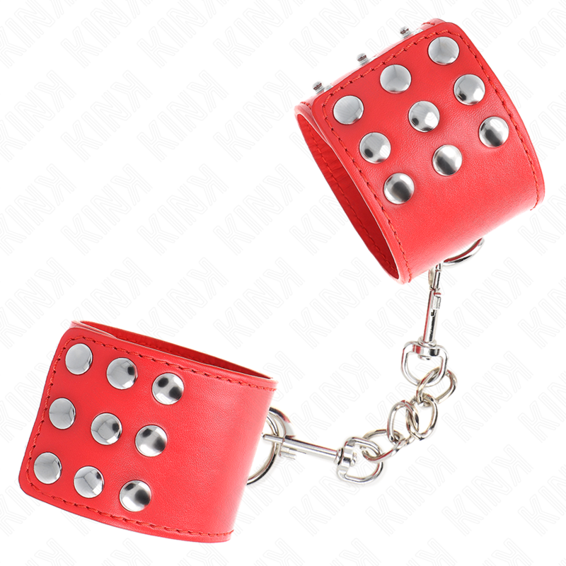 Kink – Handgelenkfesseln mit Druckverschluss Rot Verstellbar 19-24...
