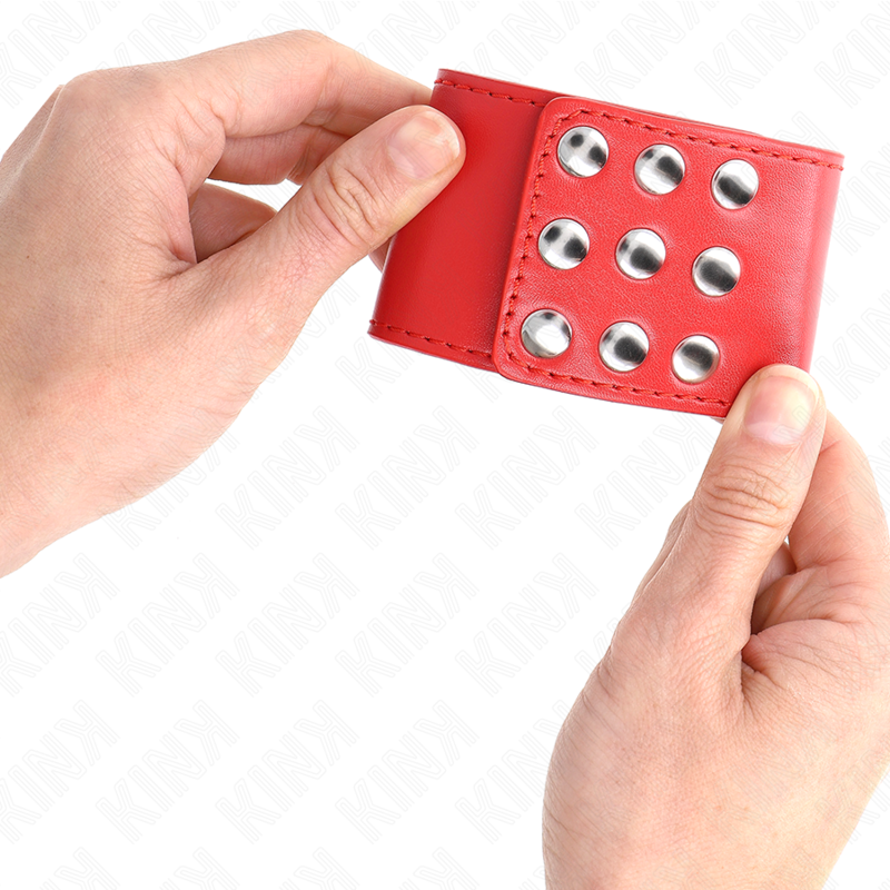 Kink – Handgelenkfesseln mit Druckverschluss Rot Verstellbar 19-24...