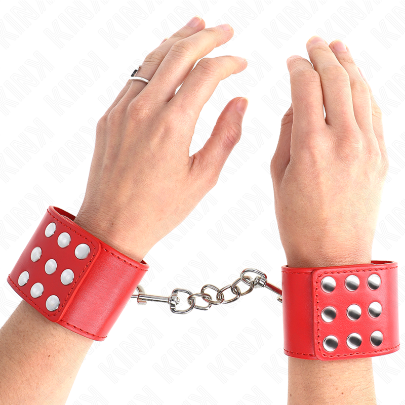 Kink – Handgelenkfesseln mit Druckverschluss Rot Verstellbar 19-24...