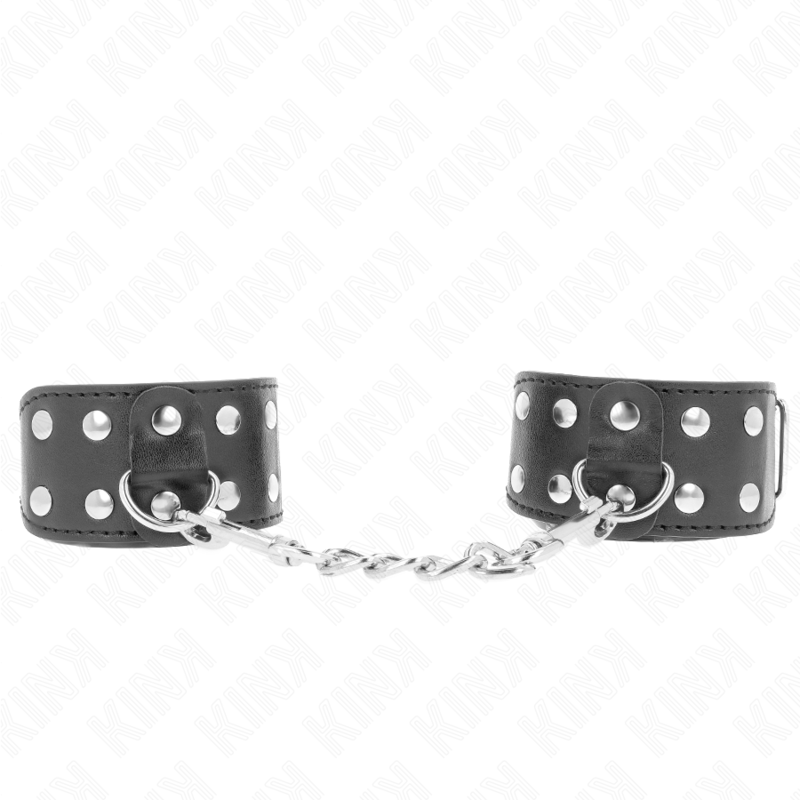 Kink – Armbänder mit Doppelter Reihe Verstellbarer Nieten Schwarz