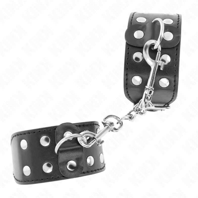 Kink – Armbänder mit Doppelter Reihe Verstellbarer Nieten Schwarz