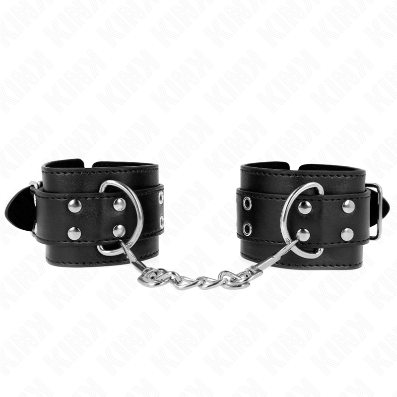 Kink – Handgelenkfessel mit Doppelter Schnalle Schwarz Verstellbar...