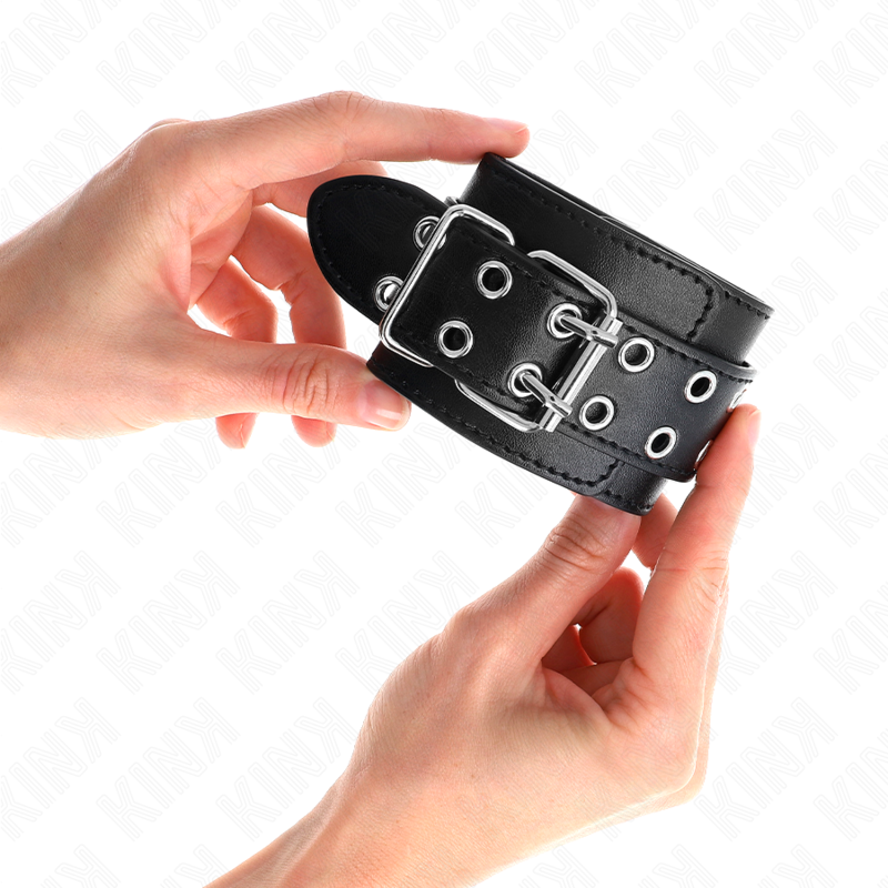 Kink – Handgelenkfessel mit Doppelter Schnalle Schwarz Verstellbar...