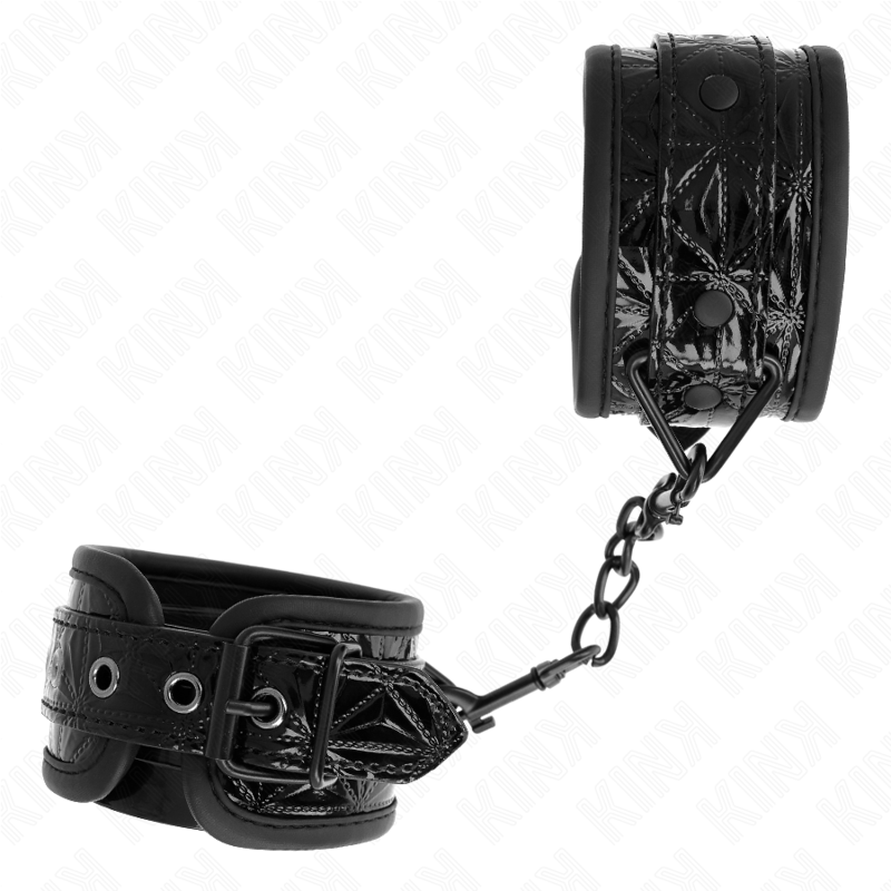Kink – Handgelenkfesseln mit Rautenmuster, Schwarz, Verstellbar, 17...