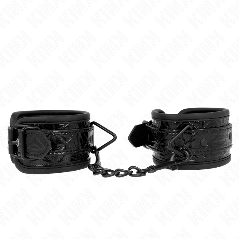 Kink – Handgelenkfesseln mit Rautenmuster, Schwarz, Verstellbar, 17...