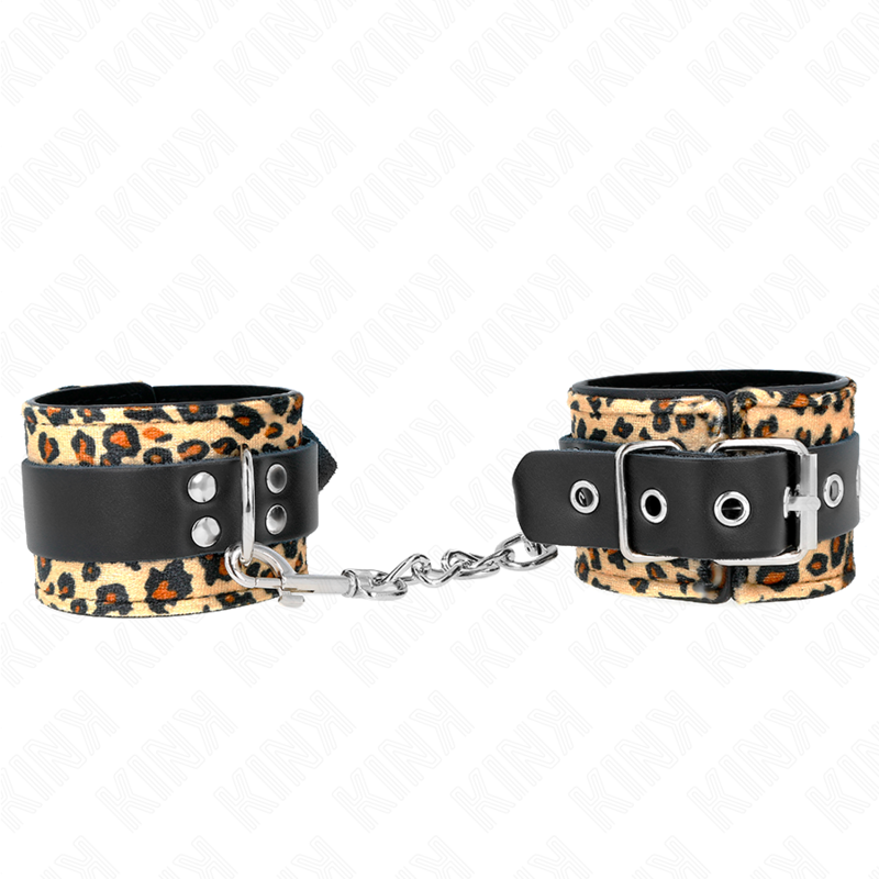 Kink Leopard Handgelenkfessel aus Echtleder, Verstellbar 18-29