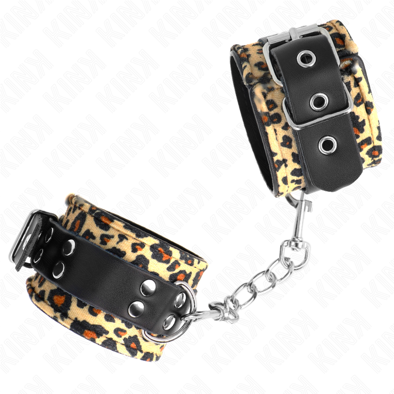 Kink Leopard Handgelenkfessel aus Echtleder, Verstellbar 18-29