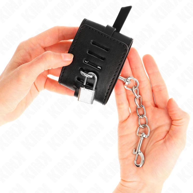 Kink – Deluxe Handgelenkfesseln mit Verriegelung, Schwarz, Verstell...