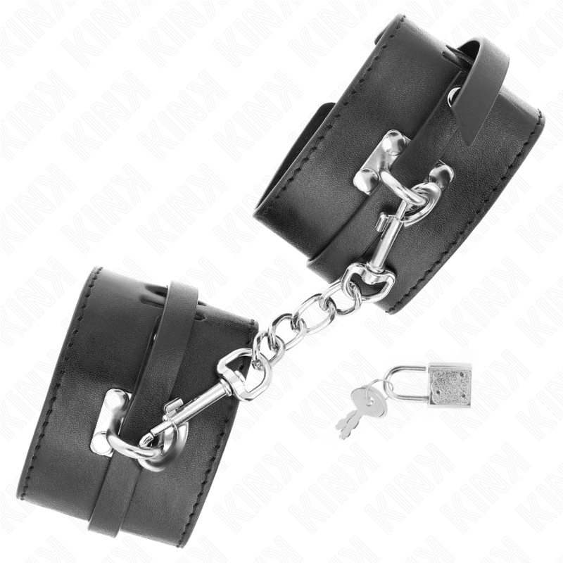 Kink – Deluxe Handgelenkfesseln mit Verriegelung, Schwarz, Verstell...
