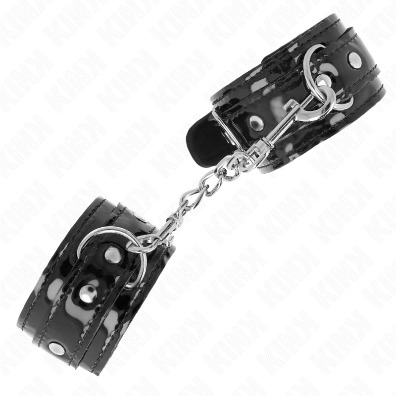 Kink – Glänzende Neopren-Handmanschetten Verstellbar 17-24 Cm x 4,5 Cm
