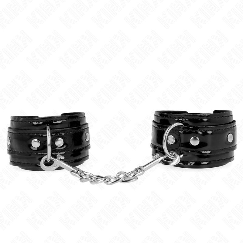 Kink – Glänzende Neopren-Handmanschetten Verstellbar 17-24 Cm x 4,5 Cm
