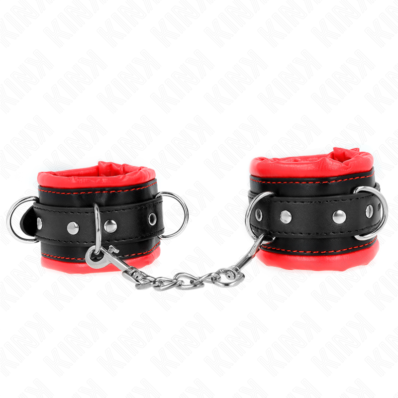 Kink – Schwere Handgelenksfesseln mit Rotem Pelzfutter, Verstellbar...