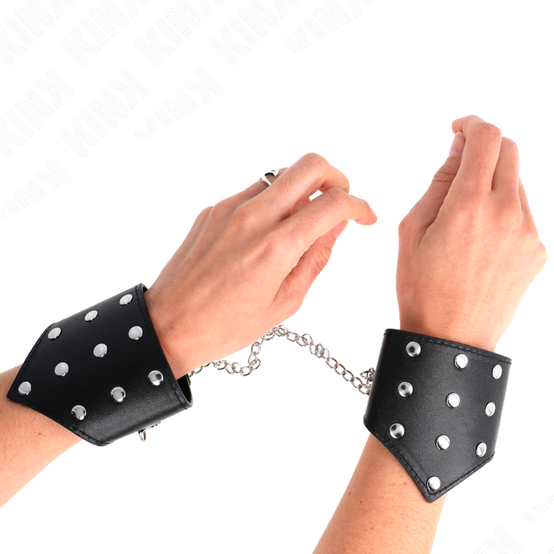 Kink – Schwarze Armbänder im Point-Stil mit Kette, Verstellbar 17-2...
