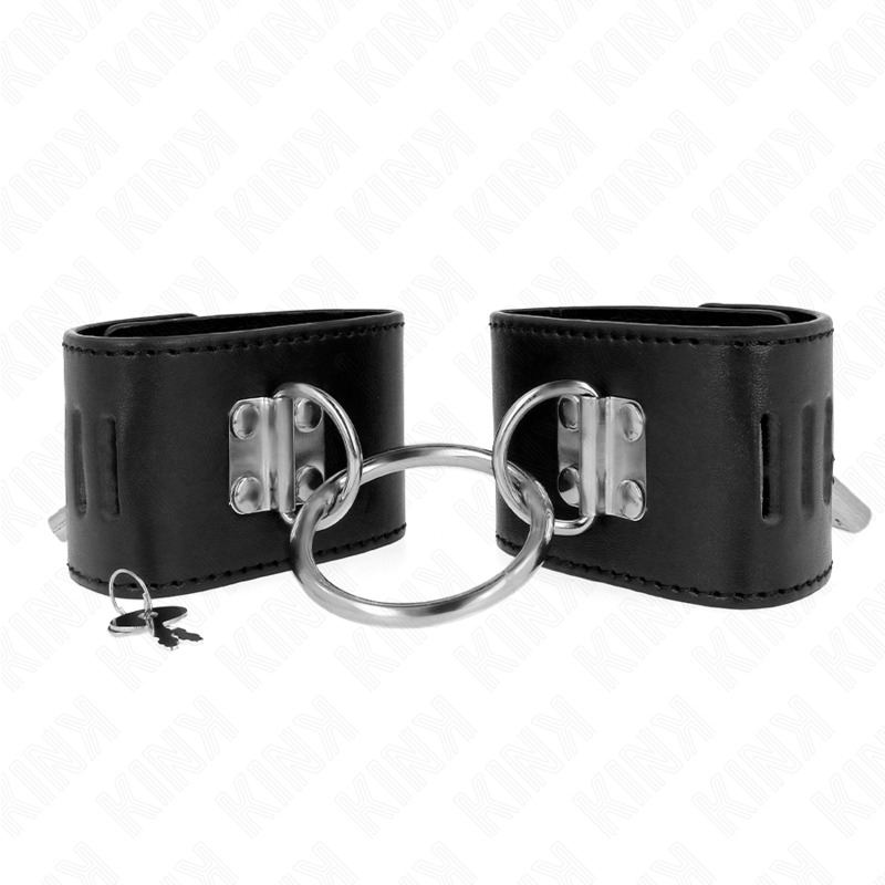 Kink Feste Handgelenkfesseln mit Ring und Vorhängeschloss...