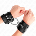 Kink – Feste Handgelenkfesseln mit Ring und Nieten Verstellbar Schw...