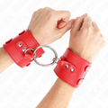 Kink Feste Handgelenkfesseln mit Ring und Nieten Verstellbar Rot...