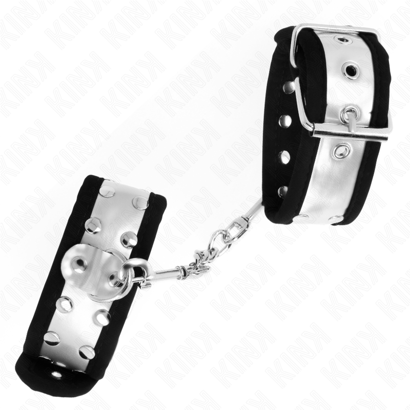 Kink – Dünne Handgelenksfesseln Schwarz/silber 30 x 4 Cm
