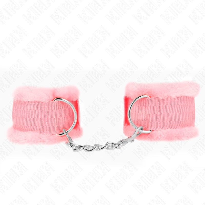 Kink – Pelzgefütterte Handgelenkfesseln Rosa Verstellbar 17-31 Cm x...