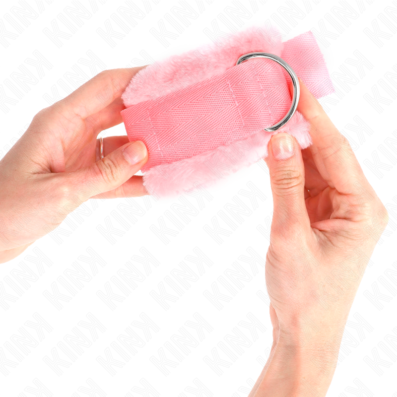 Kink – Pelzgefütterte Handgelenkfesseln Rosa Verstellbar 17-31 Cm x...