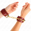 Kink – Joanna Angel Handgelenkmanschetten Rot Verstellbar mit Goldk...