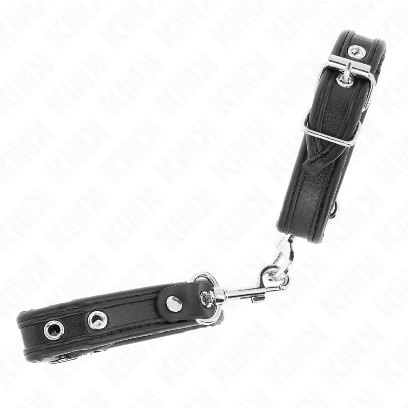 Kink – Mini-Armbänder Schwarz mit Nieten Verstellbar 16-22 Cm x 2 Cm
