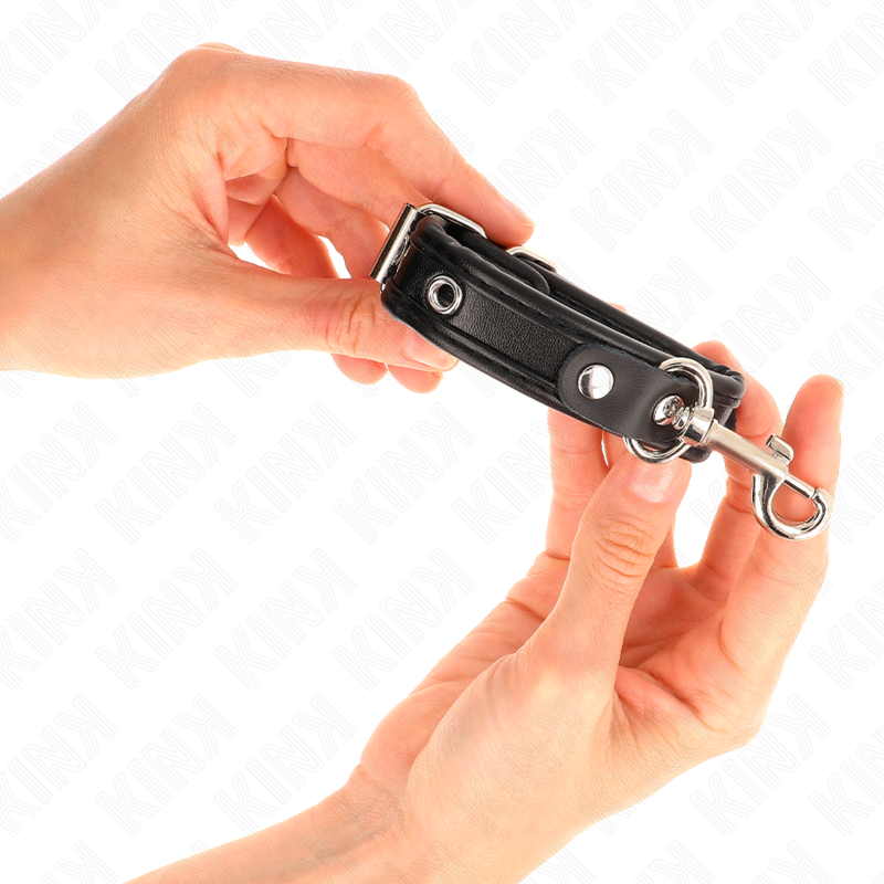 Kink – Mini-Armbänder Schwarz mit Nieten Verstellbar 16-22 Cm x 2 Cm