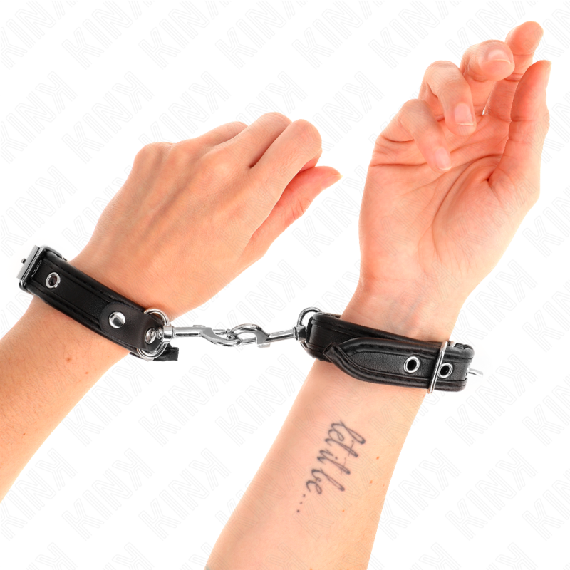 Kink – Mini-Armbänder Schwarz mit Nieten Verstellbar 16-22 Cm x 2 Cm