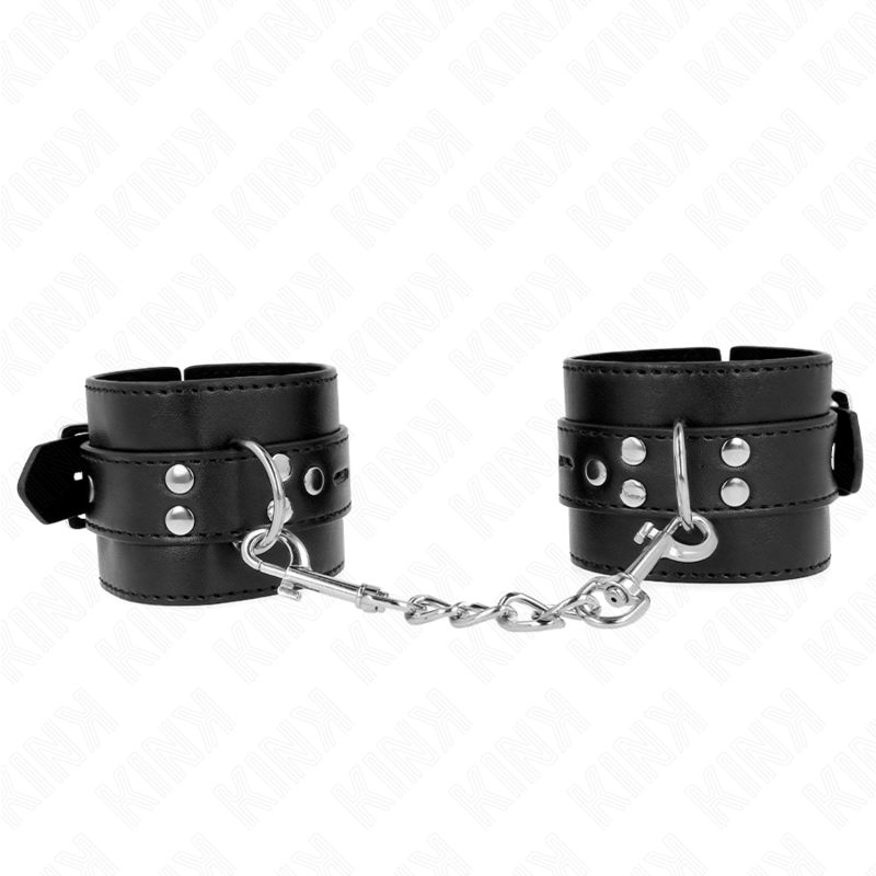 Kink – Handgelenkfesseln Schwarz mit Schwarzem Gürtel Verstellbar 1...