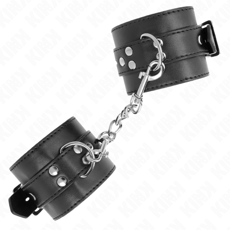 Kink – Handgelenkfesseln Schwarz mit Schwarzem Gürtel Verstellbar 1...