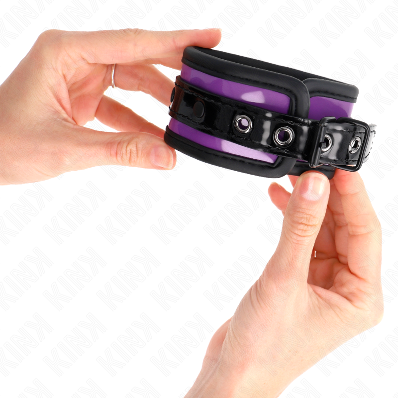 Kink – Neopren Handgelenkfesseln Helllila Verstellbar 21-28 Cm x 5 Cm