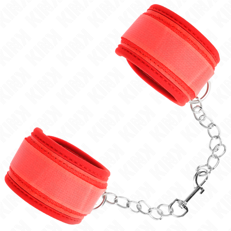 Kink – Neopren Handgelenkfesseln Rot 42 x 5 Cm
