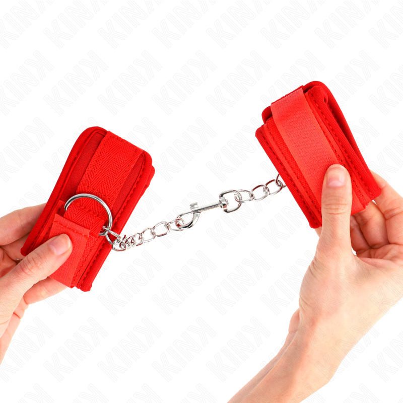 Kink – Neopren Handgelenkfesseln Rot 42 x 5 Cm
