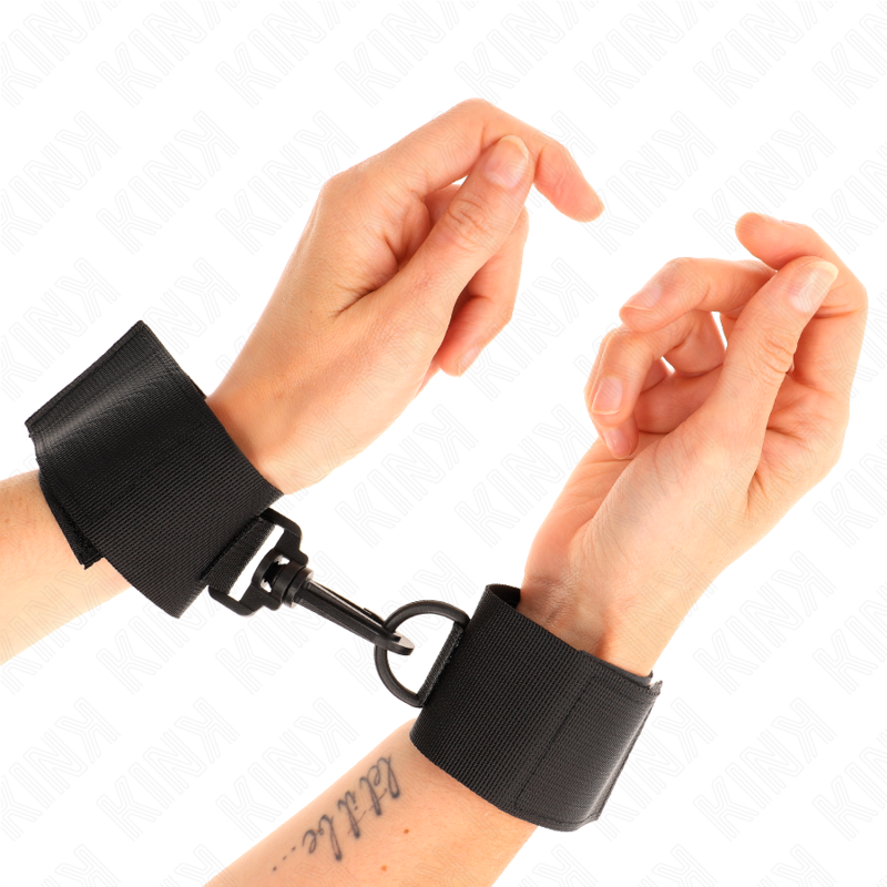 Kink – Nylon Handgelenkfesseln Schwarz