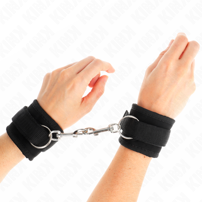 Kink – Nylon Bind-Handhandfesseln mit Klettverschluss, Schwarz, Mod...