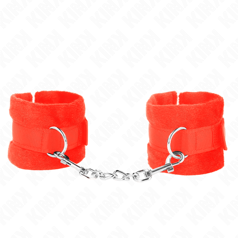 Kink – Beginner Pelzhandmanschetten Rot 30 x 7 Cm