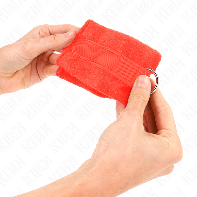 Kink – Beginner Pelzhandmanschetten Rot 30 x 7 Cm