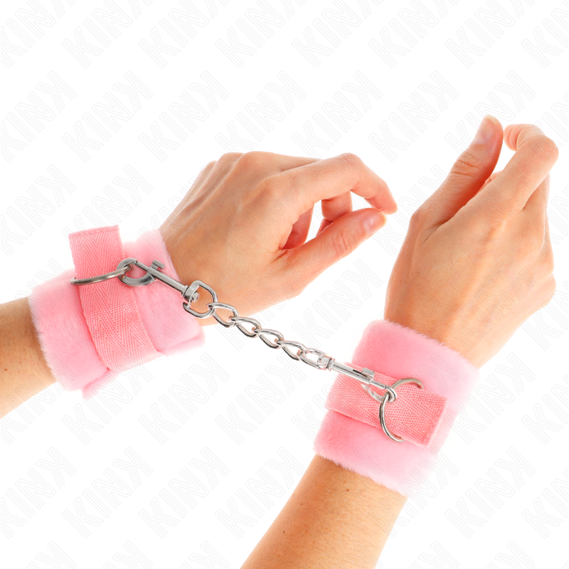 Kink – Beginner Pelzhandmanschetten Rosa 30 x 7 Cm