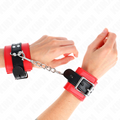 Kink – Handgelenkfesseln Rot mit Schwarzem Gürtel Verstellbar 17-28...
