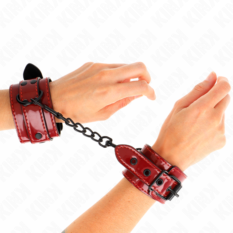 Kink – Dunkelrote Handgelenkmanschetten 23 x 5 Cm