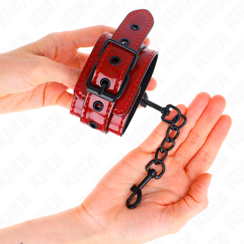 Kink – Dunkelrote Handgelenkmanschetten 23 x 5 Cm