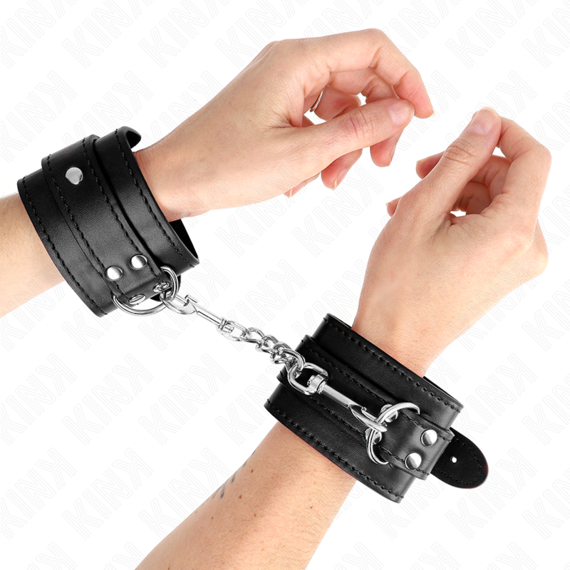 Kink – Einfache Handgelenksfesseln Schwarz Verstellbar 20-23 Cm x 5...