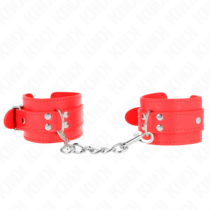 Kink – Einfache Handgelenksfesseln Rot Verstellbar 20-23 Cm x 5,5 Cm