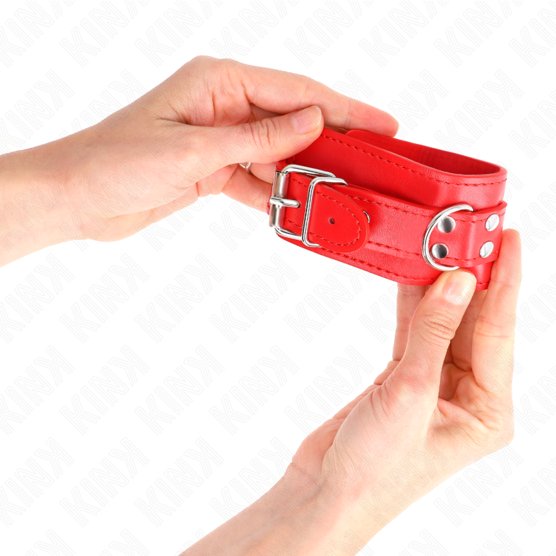Kink – Einfache Handgelenksfesseln Rot Verstellbar 20-23 Cm x 5,5 Cm