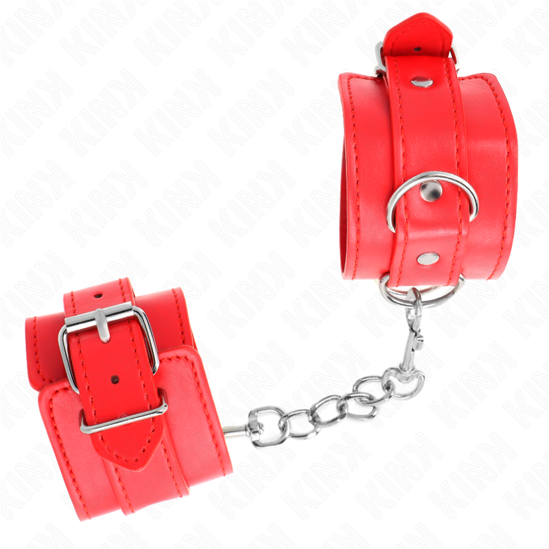 Kink – Einfache Handgelenksfesseln Rot Verstellbar 20-23 Cm x 5,5 Cm