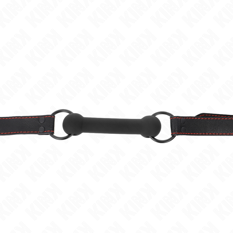 Kink – Knochengag mit Kunstledergurt Schwarz Verstellbar 41-57 Cm