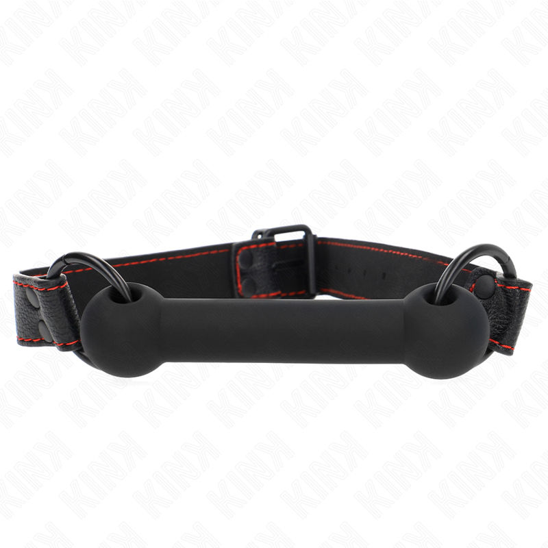 Kink – Knochengag mit Kunstledergurt Schwarz Verstellbar 41-57 Cm