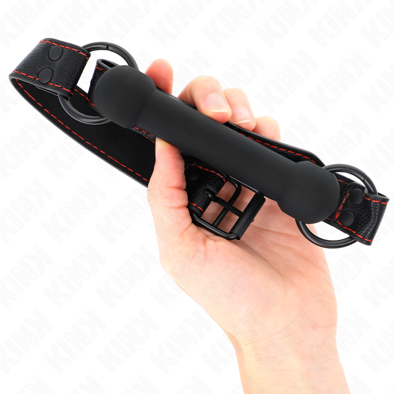 Kink – Knochengag mit Kunstledergurt Schwarz Verstellbar 41-57 Cm