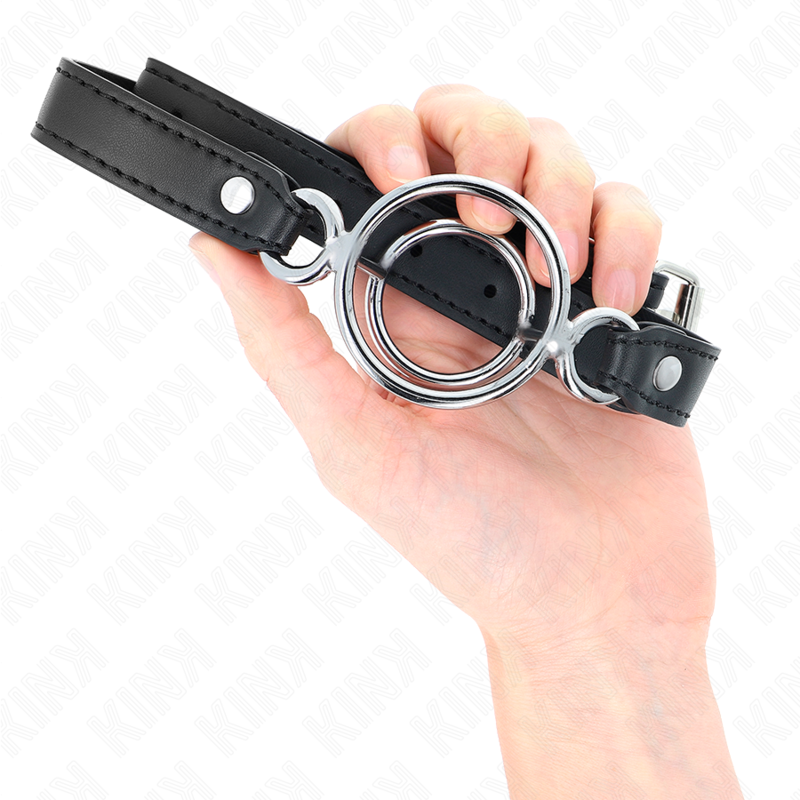 Kink – Knebel mit Mehreren O-Ringen 5 Cm Schwarz 63 x 2,5 Cm